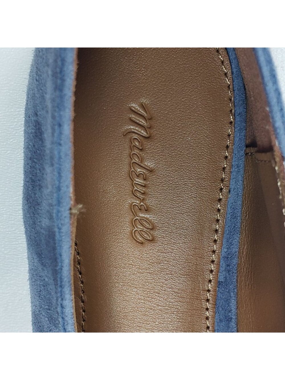 Madewell The Mylie Ballet Flat Suede Basalt Blue Womens 7.5M Minimalist Timeless - Picture 13 of 16